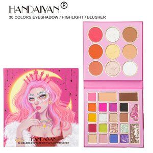 Clearance - Makeup Palette 30 Colors Eyeshadow Highlighter Blusher Mask Girl